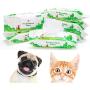 PUPTECK Pet Grooming Wipes for Dogs & Cats - 8.3''x8'' Hypoallergenic Cleaning Wipes for Ears/Eyes/Face/Butt/Paw/Body, Fragrance-Free, Earth-Friendly, 80 Counts per Pack, Multi Packs