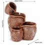 Pet Water Dispenser, Ceramic Rural Brown USB Power Supply Automatic Cycle Drinking Water Fountain Decoration Table for Cats Dogs Puppies (Drinking Water Fountain)