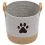 Geyecete Cotton Rope Basket with Leather Handle Dog Cotton Rope for Dogs Laundry Basket Storage Bin Dog bin Storage Bins-Natural Woven Basket Geyecete Cotton Rope Basket with Leather Handle Dog Cotton Rope for Dogs Laundry Basket Storage Bin Dog bin Storage Bins-Natural Woven Basket