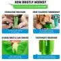 Bristly Brushing Stick - The Original Dog Toothbrush Chew Toy Made from FDA Food Grade TPE - Dog Teeth Cleaning Toy for Healthy Gums and Clean Teeth - Made in The USA