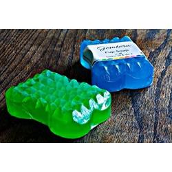 Gemtera Dog Soap - Pup Soap - Set of 2 Dog Soap - All-Natural Massaging Dog Shampoo Bar with Eucalyptus Essential Oil - 6 oz. Each, Blue