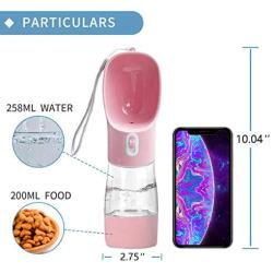 DOXILA Dog Travel Water Bottle,Dog Water Bottles for Walking Portable Water Bottle for Dogs Dog Water Bottle Dispenser,Multifunctional Outdoor Water&Food Bowl for Dogs and Cats