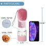 DOXILA Dog Travel Water Bottle,Dog Water Bottles for Walking Portable Water Bottle for Dogs Dog Water Bottle Dispenser,Multifunctional Outdoor Water&Food Bowl for Dogs and Cats