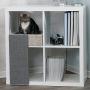 Royal Pet Club Bed for Cats Shelving - Soft Cave for Square Shelving Bed Cats Accessories for Cats Cats Bed Bookcase 33 x 48 x 37 cm