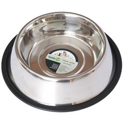 Iconic Pet 12 Cup Stainless Steel Non-Skid Pet Bowl for Dog Or Cat, 96 oz