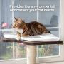 PetFusion Ultimate Cat Window Climbing Perch 45” Tall (Tree Sisal Scratching Posts, Modern Design Simply Suctions to Window. (Easy to Assemble) 1 Year Warranty for Manufacturer Defects