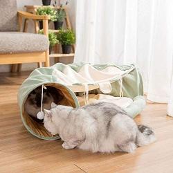 ZZK Cat Toys Foldable Mobile cat Tunnel Toy pet Mongoose pup Interactive Games Channel cat pet Supplies cat Litter Cat Spring