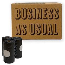 Funny Dog Poop Bag- ''Business As Usual'', Extra-Strong, 270 Bag Count, 18 Refill Rolls