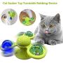 Ttzz Cat Windmill Toy, Three-Headed Windmill Cat Toys with Suction Cup Interactive Toy for Pet