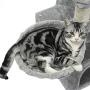 SUPERJARE Cat Tree with Plush Perch & Dangling Balls, Activity Kitten Centre Tower Equipped with Basket, Scratching Posts and Plush Condos