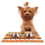 KESS InHouse Jacqueline Milton Salsa-Orange Yellow Red Feeding Mat for Pet Bowl, 24 by 15-Inch