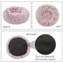 TORMAYS Pet Beds Donut Round Cushion Dog Bed Marshmellow Faux Fur Cuddler, Calming Fluffy Comfy Furry Cat Bed