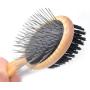 Paws Pamper Pin & Bristle Brush for Dogs and Cats - Beechwood Handle