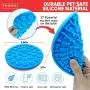 Petkoo Dog Lick Mat Set of 2 with Scrub Brush - Silicone Lick Pad for Pet Bath - Stronger Suction Cups for Shower or Tub - for Grooming, Trimming Nails, Distraction, Pet Training, Calming Anxiety