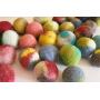 Cat Toy, 5 piece Felted Wool Ball. Handmade From Ecological Wool Made By Kivikis.