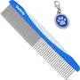 Cafhelp Dog Comb, Cat Comb with Rounded and Smooth Ends Stainless Steel Teeth and Non-Slip Grip Handle, Professional Dog Grooming Tools for Removes Tangles and Knots, Pet Comb for Dogs Cafhelp Dog Comb, Cat Comb with Rounded and Smooth Ends Stainless Steel Teeth and Non-Slip Grip Handle, Professional Dog Grooming Tools for Removes Tangles and Knots, Pet Comb for Dogs