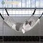 ComSaf Reversible Cat Hammock, Breathable Pet Cage Hammock with Adjustable Straps and Metal Hooks, Double-Sided Hanging Pet Hammock Bed for Cats, Ferret, Puppy, Other Small Animals, 22 x 19 inch ComSaf Reversible Cat Hammock, Breathable Pet Cage Hammock with Adjustable Straps and Metal Hooks, Double-Sided Hanging Pet Hammock Bed for Cats, Ferret, Puppy, Other Small Animals, 22 x 19 inch