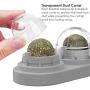 Camidy Catnip Ball Toy for Cat Licking,Natural Edible Catnip Snacks,Rotatable Licking Treats Stick-on Wall Toy for Cats Kitten
