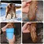 Emoly Portable Dog Paw Cleaner Upgrade Dog Cleaning Brush Paw Cleaner for Small/Medium Dogs (New, Red)