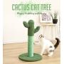 Moonshuttle Green Cactus Cat Scratching Post with Red Ball for Cat, Kitten, Sisal Scratching Pole cat Scratcher Cactus Furniture Decor