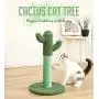 Moonshuttle Green Cactus Cat Scratching Post with Red Ball for Cat, Kitten, Sisal Scratching Pole cat Scratcher Cactus Furniture Decor