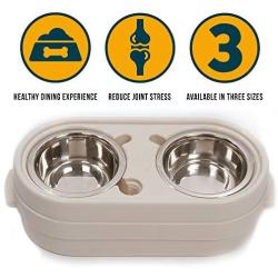 Store-N-Feed Adjustable Raised Dog Bowl, Dog Feeder & Dog Food Storage Containers - Large Dog Bowl Stand Adjusts from 8'' to 12'' (Dog Food Container, Unique Dog Water Bowl Dispenser and Dog Food Bowl)