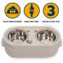 Store-N-Feed Adjustable Raised Dog Bowl, Dog Feeder & Dog Food Storage Containers - Large Dog Bowl Stand Adjusts from 8'' to 12'' (Dog Food Container, Unique Dog Water Bowl Dispenser and Dog Food Bowl)