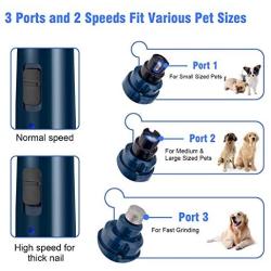 Casfuy Dog Nail Grinder with LED Light - Upgraded 2-Speed Electric Pet Nail Trimmer Powerful Painless Paws Grooming & Smoothing for Small Medium Large Dogs & Cats