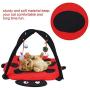 Tnfeeon Foldable Cat Play Mat, Pet Dog Cat Scratching Mat Tent Multifunction Pet Bed with Hanging Toy Balls
