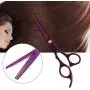 Hair Cutting Scissors, 6.7in Professional Pet Dog Hair Cutting Scissors Grooming Hairdressing Shear(Thining Shear-Amaranth)