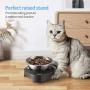 Vekonn Elevated Cat Bowl, Cat and Small Dog Food Bowl Stand, Stainless Steel Cat Food Bowl, Healthy Eating Posture and Ergonomics for Pets, Non Slip No Spill
