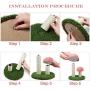 DRESSPLUS Cat Scratching Post, Mushroom Scratching Post, Natural Sisal Cat Scratcher Toys for Cats and Kittens