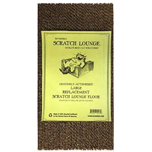 Scratch Lounge Floor Refill, Large - Worlds Best Cat Scratcher - Corrugated Cardboard Reversible Scratch Pad - for Large Scratchers…