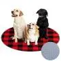 KOOLTAIL Washable Pee Pads for Dogs 2 Pack - Non-Slip Round Plaid Puppy Potty Pad for Dog Playpen, Reusable Whelping Training Pads