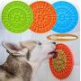Kwispel Dog Lick Pad | Dog Puzzle Lick Mat with Clean Brush | Silicone Dog Slow Feeder Lick Mat with Super Suction for Pet Bathing, Grooming and Training