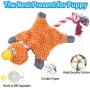 Yazepia 5 Pack Dog Squeaky Toys Four No Stuffing Toy and One Plush with Stuffing Dog Toys Durable Pet Chew Toy for Small Medium Large Dog Pets Cats