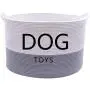 Morezi Cotton Rope Round Dog Toy Basket with Handle, Large Dog bin - Perfect for organizing pet Toys, Blankets, leashes