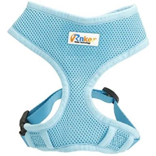 Rnker Soft Mesh Dog Harnesses Padded Vest No Pull Comfort Double Layer Harness for Pet Puppy