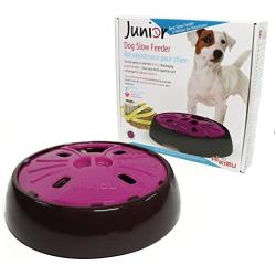 AïKiou Dog Bowl - Slow Feed and Fun Interactive Activity Feeder for Junior Dogs