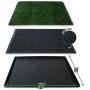 Ideas In Life Dog Potty Grass Pee Pad – Artificial Pet Grass Patch for Dogs Indoor Outdoor Litter Box