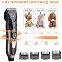 Dog Clippers 11 in 1 Dog Grooming Kit Low Noise Cordless Electric Dog Shavers with Comb Guides and Scissors, Professional Pet Grooming for Small Dogs and Cats, Quiet and Washable Dog Hair Trimmers