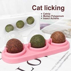 ocijf179 Cat Liking Toy Funny Catnip Catmint Matatabi Cat Liking Playing Chew Mint Ball Toy Pet Supplies - Blue