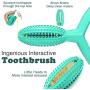 Pawaboo Dog Toothbrush Chew Toys, Rubber Toothbrush Stick Teeth Cleaning Dental Care Massager, Multifunctional Interactive Tug Chew Toys with Handle for Medium Large Dogs Aggressive Chewers <65 lbs