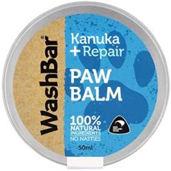 WashBar Organic Dog Paw Balm - Itch Relief and Hot Spot Treatment for Dogs Nose and Paws, Natural Ingredients Made in New Zealand Including Bees Wax, 1.7 Oz