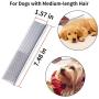 KABUDA 3 Pack Pet Comb, Chrome Electroplating Steel Combs in 3 Sizes (19 x 3 cm, 19 x 4 cm, 19 x 5 cm) for Dogs, Cats, and Other Pets with Different Lengths of Hair (Pack of 3)