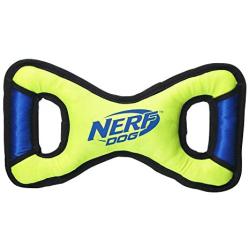 Nerf Dog Trackshot Infinity Tug Dog Toy, Lightweight, Durable and Water Resistant, 13 Inches, for Medium/Large Breeds, Single Unit, Blue/Green (3472)