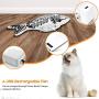 Yidarton Cat Boy Halloween Toy Catnip Fish USB-Chargeable Lifetime Replacement Guarantee Floppy Fish Interactive Pet Gifts Halloween Dancing Fish Toy for Cats & Small Dogs