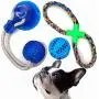 Set of 3 Interactive Dog Toys Dogs, Pet Chew Toy with Suction Cup, Pet Rope Toy, Teeth Cleaning and Feeder Dog Toy, Durable, Self-Playing, Pet Ball Toy for Tugging, Pulling, Chewing, Playing, ball dog