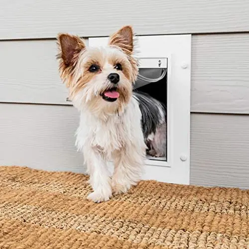 PetSafe Wall Entry Pet Door with Telescoping Tunnel, Small, for Pets Up to 15 Lb., White, Made in the USA PetSafe Wall Entry Pet Door with Telescoping Tunnel, Small, for Pets Up to 15 Lb., White, Made in the USA
