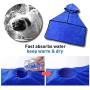 Uheng Pet Dog Cat Bathrobe 400gsm Microfiber Quickly Absorbing Water Bath Towel